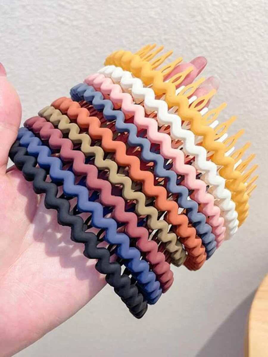 1 Nữ Màu Sắc Ngẫu Nhiên Thiết Kế Sóng Băng Đô Skinny Thời Trang Cho Cuộc Sống Hàng Ngày - Nhiều màu - Xem 1