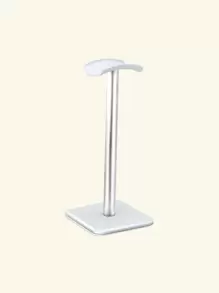 1pc Detachable Desktop Headset Storage Rack - White - View 2