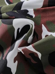 Boys Camo Print Drawstring Waist Shorts - Multicolor - View 5