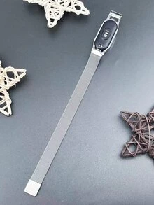 Correa de reloj 2 en 1 de metal con tira compatible con Xiaomi Watch - Plateado - Ver 3