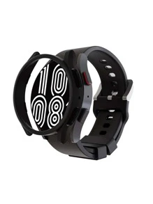 1pc Round Case Compatible With Galaxy Watch - Black - View 3