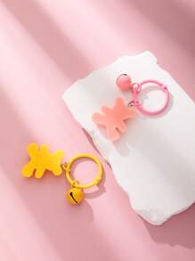 2pcs Women Bear & Bell Decor Cute Keychain For Daily Life - Multicolor - View 2