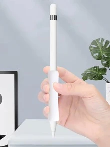 1pc Silicone Case Compatible With Apple Pencil - White - View 2