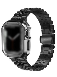 Stainless Steel Watchband & Repair Tool Compatible With Apple Watch - Black - View 1