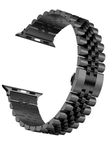 Stainless Steel Watchband & Repair Tool Compatible With Apple Watch - Black - View 5