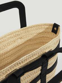 SHEIN VCAY 撞色草編包 - 彩色 - 查看 4