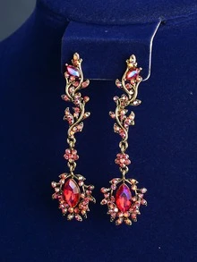 4入組女士水鑽王冠設計魅力四射新娘髮箍和首飾套裝適用於婚禮派對