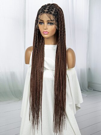 Full Lace Long Braided Synthetic Wig