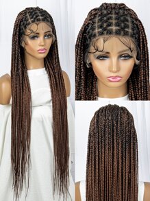 全蕾絲長款編織人造假髮