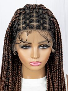 全蕾絲長款編織人造假髮