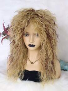 1入組中等卷角色扮演合成假髮和1入組假髮帽 - 彩色 - 查看 3