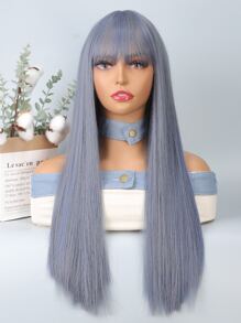 Peluca sintética largo recto con tupe - Multicolor - Ver 1