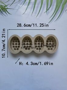 1pc Silicone Soap Mold For Massage - Grey - View 2