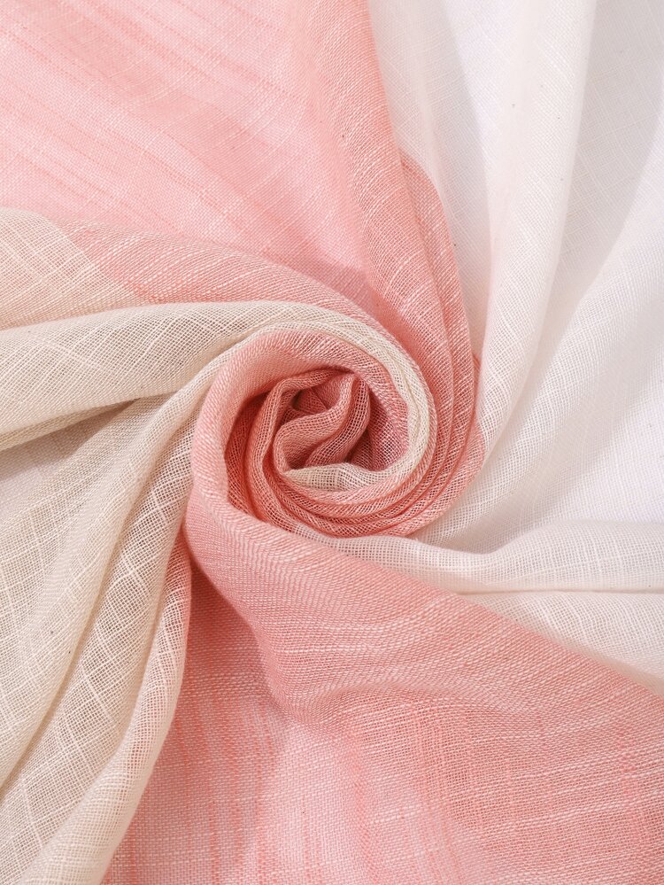 1pc Women Plaid Pattern Raw Trim Casual Style Scarf