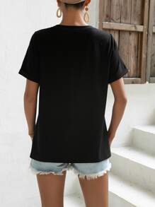 SHEIN Grossesse T-shirt à léopard avec poche