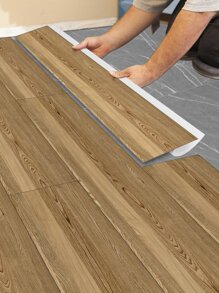 1 miếng dán sàn PVC, miếng dán sàn bằng gỗ hiện đại chống thấm nước cho gia đình - Nhiều màu - Xem 1