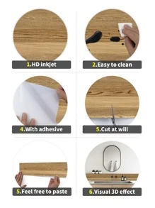 1 miếng dán sàn PVC, miếng dán sàn bằng gỗ hiện đại chống thấm nước cho gia đình - Nhiều màu - Xem 8