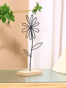 1 Đồ vật trang trí bằng sắt, Thiết kế hoa hiện đại Thủ công trang trí cho gia đình - màu đen - Xem 2