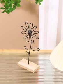 1 Đồ vật trang trí bằng sắt, Thiết kế hoa hiện đại Thủ công trang trí cho gia đình - màu đen - Xem 3