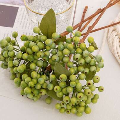1개 플라스틱 인조 식물, 현대적인 베리 장식 인조 가지, 발렌타인데이 선물용