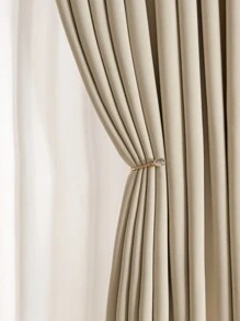 1 Đồng Màu Mất Điện Màn Tối Giản Polyester Đơn Bảng Mất Điện Màn Cho Gia Đình - Màu Khaki - Xem 6