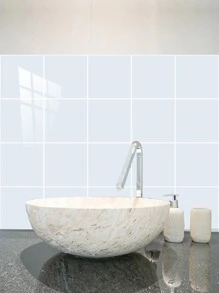 10 Cái/bộ PVC Giấy Dán Tường, Keo Dán Tường Hoa Văn Gạch Hiện Đại Cuộn Cho Gia Đình - Màu xanh Cadet - Xem 3