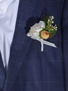 3 cái Trang trí hoa unisex Boutonniere thời trang, cho đám cưới - Nhiều màu - Xem 2