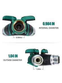 1入組鋅合金水管接頭，花園用簡易水龍頭適配器 - 藍色 - 查看 5