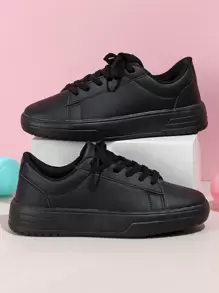 女士極簡前綁帶滑冰運動戶外運動鞋