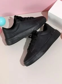 女士極簡前綁帶滑冰運動戶外運動鞋