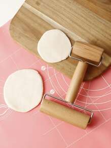 1 pieza Rodillo de masa madera harina simple para cocina - Caqui - Ver 5