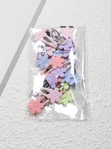 20入組女士花朵裝飾休閒髮夾 - 彩色 - 查看 3