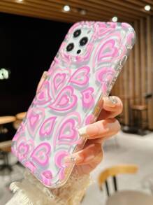 Ốp điện thoại trong suốt họa tiết trái tim - Nhiều màu - Xem 5