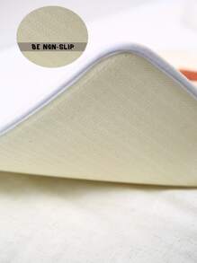 1pc Geometric Pattern Bath Rug, Nordic Floor Mat For Bathroom - Yellow - View 2