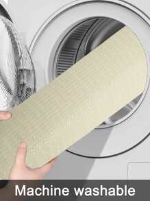 1pc Geometric Pattern Bath Rug, Nordic Floor Mat For Bathroom - Yellow - View 7