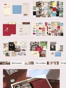 1 bộ Công cụ tài khoản tay mẫu hỗn hợp - Cà phê nâu - Xem 6