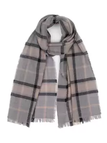 Hombres Pañuelo con patrón de cuadros ribete crudo - Multicolor - Ver 1