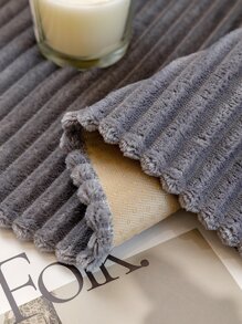 1 件法兰绒加厚毛绒沙发垫，时尚、柔软亲肤、四季使用、防滑、纯色、毛皮保护，防止猫抓伤，温暖舒适的沙发套（单独出售） - 深灰色 - 查看 10