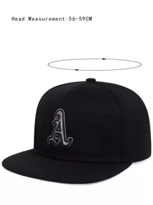 1入組男士字母刺繡休閒風格嘻哈帽適用於日常生活和戶外