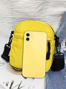 Mini Square Bag Letter Patch Decor Yellow, Handbag Schoolbag Sling Bag Sport Bag For Student College School Crossbody Bag Shoulder Bag Side Bag Square Bag For Holiday Travel Essentials Summer Gifts Old Money Christmas Scream Men Bag Winter Men Bag Outdoor Thanksgiving Purse Bag Tote Bag Bum Bag Rider Bag Gym Bag Hiking Large Capacity Multi-Functional Portable Fashionable Casual Vacation Funny Gifts Chest Hip Bag Camping Sling Bags Back To School Bag Pack Cross Body Bag Spring School Supplies - Yellow - View 6