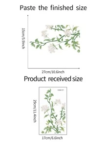 1pc PVC Flower Pattern Toilet Lid Decal, Modern Toilet Stool Commode Sticker For Bathroom - Multicolor - View 3