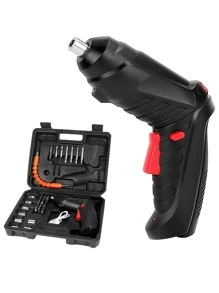 1 st rostfritt stål elektrisk skruvmejsel, modernistiskt multifunktionellt underhållsverktyg för hemmet - Svart - Visa 2