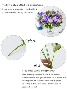 1束紫色人造玫瑰，仿真花，家居装饰 - 紫色 - 查看 2