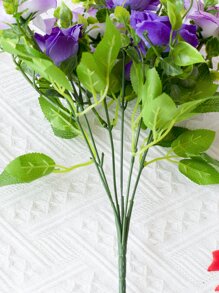 1束紫色人造玫瑰，仿真花，家居装饰 - 紫色 - 查看 6