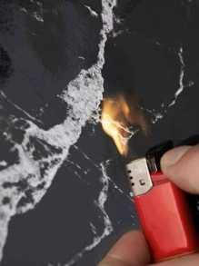 1pc Marble Pattern Kitchen Sticker, Self Adhesive Wallpaper For Kitchen - Black - View 3