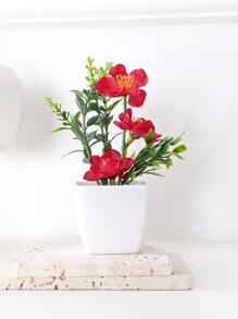 1入組人造盆花適合辦公室和家居裝飾可愛盆栽植物