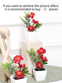 1入組人造盆花適合辦公室和家居裝飾可愛盆栽植物