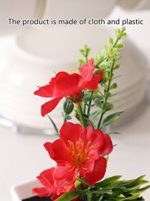 1入組人造盆花適合辦公室和家居裝飾可愛盆栽植物