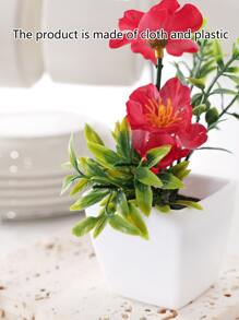 1入組人造盆花適合辦公室和家居裝飾可愛盆栽植物