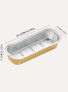 5入組鋁蒸籠架一次性燒烤盒 - 白色 - 查看 2